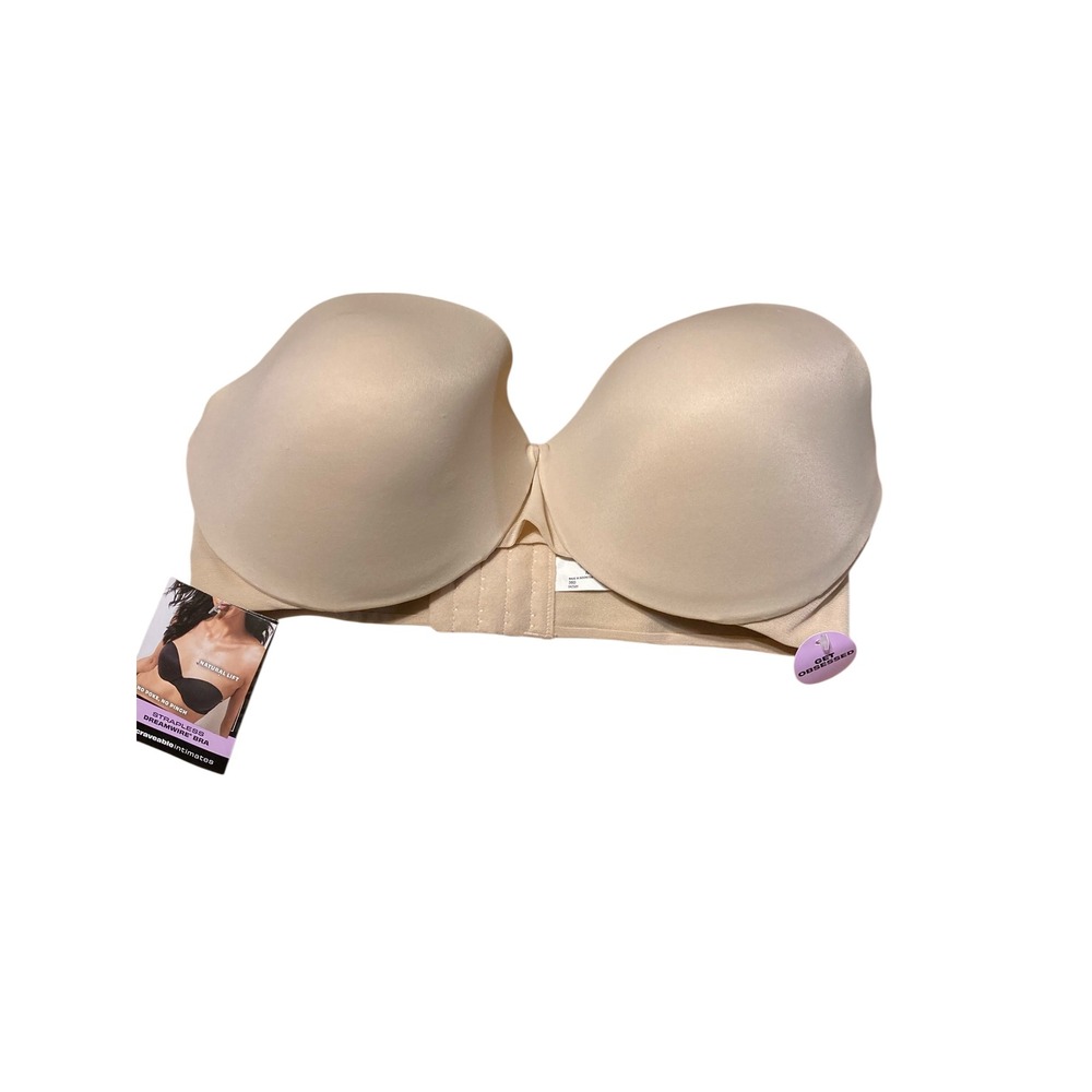 Maidenform‎ Strapless Dreamwire Bra Beige 38D SN3002 Natural Lift NWT